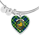 Scotstee Shop - Scotstee Shop Campbell Of Breadalbane Ancient Clan Scotland Tartan Plaid Charm Bracelet Bangle Heart Jewelry Gift For Women