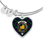 Scotstee Shop - Scotstee Shop Campbell Of Cawdor Modern Clan Scotland Tartan Plaid Charm Bracelet Bangle Heart Jewelry Gift For Women