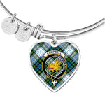 Scotstee Shop - Scotstee Shop Campbell Dress Clan Scotland Tartan Plaid Charm Bracelet Bangle Heart Jewelry Gift For Women