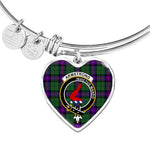 Scotstee Shop - Scotstee Shop Armstrong Modern Clan Scotland Tartan Plaid Charm Bracelet Bangle Heart Jewelry Gift For Women
