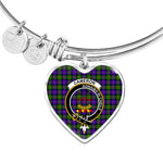 Scotstee Shop - Scotstee Shop Cameron Clan Scotland Tartan Plaid Charm Bracelet Bangle Heart Jewelry Gift For Women