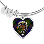 Scotstee Shop - Scotstee Shop Chalmers Clan Scotland Tartan Plaid Charm Bracelet Bangle Heart Jewelry Gift For Women