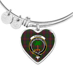 Scotstee Shop - Scotstee Shop Cairns Clan Scotland Tartan Plaid Charm Bracelet Bangle Heart Jewelry Gift For Women