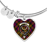 Scotstee Shop - Scotstee Shop Carnegie Modern Clan Scotland Tartan Plaid Charm Bracelet Bangle Heart Jewelry Gift For Women