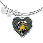 Scotstee Shop - Scotstee Shop Campbell Faded Clan Scotland Tartan Plaid Charm Bracelet Bangle Heart Jewelry Gift For Women