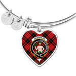 Scotstee Shop - Scotstee Shop Aikenhead Clan Scotland Tartan Plaid Charm Bracelet Bangle Heart Jewelry Gift For Women