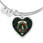 Scotstee Shop - Scotstee Shop Aiton Clan Scotland Tartan Plaid Charm Bracelet Bangle Heart Jewelry Gift For Women