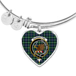 Scotstee Shop - Scotstee Shop Bannatyne Clan Scotland Tartan Plaid Charm Bracelet Bangle Heart Jewelry Gift For Women
