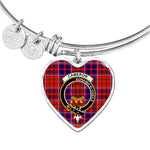 Scotstee Shop - Scotstee Shop Cameron Of Lochiel Modern Clan Scotland Tartan Plaid Charm Bracelet Bangle Heart Jewelry Gift For Women