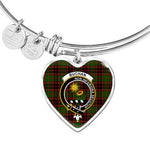 Scotstee Shop - Scotstee Shop Buchan Modern Clan Scotland Tartan Plaid Charm Bracelet Bangle Heart Jewelry Gift For Women