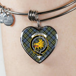 Scotstee Shop - Scotstee Shop Campbell Faded Clan Scotland Tartan Plaid Charm Bracelet Bangle Heart Jewelry Gift For Women