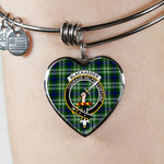 Scotstee Shop - Scotstee Shop Blackadder Clan Scotland Tartan Plaid Charm Bracelet Bangle Heart Jewelry Gift For Women