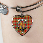 Scotstee Shop - Scotstee Shop Chattan Red Clan Scotland Tartan Plaid Charm Bracelet Bangle Heart Jewelry Gift For Women