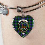 Scotstee Shop - Scotstee Shop Blair Clan Scotland Tartan Plaid Charm Bracelet Bangle Heart Jewelry Gift For Women