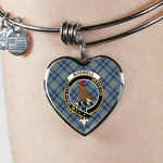 Scotstee Shop - Scotstee Shop Boswell Clan Scotland Tartan Plaid Charm Bracelet Bangle Heart Jewelry Gift For Women