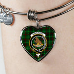 Scotstee Shop - Scotstee Shop Beveridge Clan Scotland Tartan Plaid Charm Bracelet Bangle Heart Jewelry Gift For Women