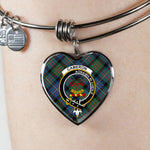 Scotstee Shop - Scotstee Shop Cameron Of Erracht Ancient Clan Scotland Tartan Plaid Charm Bracelet Bangle Heart Jewelry Gift For Women