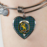 Scotstee Shop - Scotstee Shop Broun Clan Scotland Tartan Plaid Charm Bracelet Bangle Heart Jewelry Gift For Women