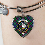 Scotstee Shop - Scotstee Shop Calder Clan Scotland Tartan Plaid Charm Bracelet Bangle Heart Jewelry Gift For Women