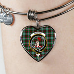Scotstee Shop - Scotstee Shop Brodie Clan Scotland Tartan Plaid Charm Bracelet Bangle Heart Jewelry Gift For Women