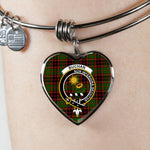 Scotstee Shop - Scotstee Shop Buchan Modern Clan Scotland Tartan Plaid Charm Bracelet Bangle Heart Jewelry Gift For Women