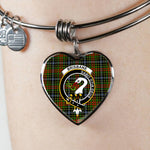 Scotstee Shop - Scotstee Shop Brisbane Clan Scotland Tartan Plaid Charm Bracelet Bangle Heart Jewelry Gift For Women