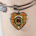 Scotstee Shop - Scotstee Shop Baxter Clan Scotland Tartan Plaid Charm Bracelet Bangle Heart Jewelry Gift For Women