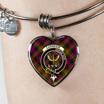 Scotstee Shop - Scotstee Shop Carnegie Modern Clan Scotland Tartan Plaid Charm Bracelet Bangle Heart Jewelry Gift For Women
