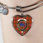 Scotstee Shop - Scotstee Shop Bruce Modern Clan Scotland Tartan Plaid Charm Bracelet Bangle Heart Jewelry Gift For Women