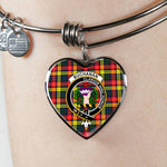 Scotstee Shop - Scotstee Shop Buchanan Modern Clan Scotland Tartan Plaid Charm Bracelet Bangle Heart Jewelry Gift For Women