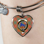 Scotstee Shop - Scotstee Shop Bruce Ancient Clan Scotland Tartan Plaid Charm Bracelet Bangle Heart Jewelry Gift For Women