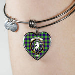Scotstee Shop - Scotstee Shop Colville Clan Scotland Tartan Plaid Charm Bracelet Bangle Heart Jewelry Gift For Women