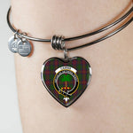 Scotstee Shop - Scotstee Shop Cairns Clan Scotland Tartan Plaid Charm Bracelet Bangle Heart Jewelry Gift For Women