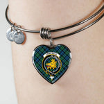 Scotstee Shop - Scotstee Shop Campbell Ancient Clan Scotland Tartan Plaid Charm Bracelet Bangle Heart Jewelry Gift For Women