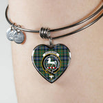 Scotstee Shop - Scotstee Shop Cochrane Ancient Clan Scotland Tartan Plaid Charm Bracelet Bangle Heart Jewelry Gift For Women