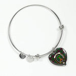 Scotstee Shop - Scotstee Shop Crosbie Clan Scotland Tartan Plaid Charm Bracelet Bangle Heart Jewelry Gift For Women