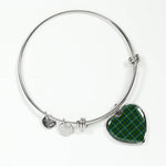 Scotstee Shop - Scotstee Shop Cranston Modern Clan Scotland Tartan Plaid Charm Bracelet Bangle Heart Jewelry Gift For Women