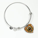 Scotstee Shop - Scotstee Shop Baxter Clan Scotland Tartan Plaid Charm Bracelet Bangle Heart Jewelry Gift For Women