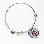 Scotstee Shop - Scotstee Shop Boswell Modern Clan Scotland Tartan Plaid Charm Bracelet Bangle Heart Jewelry Gift For Women