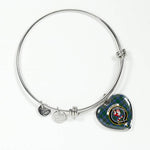 Scotstee Shop - Scotstee Shop Cockburn Ancient Clan Scotland Tartan Plaid Charm Bracelet Bangle Heart Jewelry Gift For Women