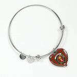 Scotstee Shop - Scotstee Shop Chisholm Clan Scotland Tartan Plaid Charm Bracelet Bangle Heart Jewelry Gift For Women