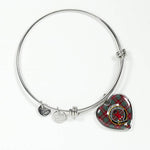 Scotstee Shop - Scotstee Shop Crawford Modern Clan Scotland Tartan Plaid Charm Bracelet Bangle Heart Jewelry Gift For Women