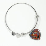 Scotstee Shop - Scotstee Shop Cameron Of Lochiel Ancient Clan Scotland Tartan Plaid Charm Bracelet Bangle Heart Jewelry Gift For Women