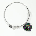 Scotstee Shop - Scotstee Shop Calder Clan Scotland Tartan Plaid Charm Bracelet Bangle Heart Jewelry Gift For Women