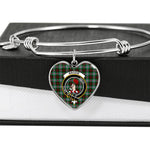 Scotstee Shop - Scotstee Shop Brodie Clan Scotland Tartan Plaid Charm Bracelet Bangle Heart Jewelry Gift For Women