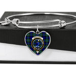 Scotstee Shop - Scotstee Shop Arbuthnot Clan Scotland Tartan Plaid Charm Bracelet Bangle Heart Jewelry Gift For Women