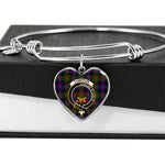 Scotstee Shop - Scotstee Shop Cameron Of Erracht Modern Clan Scotland Tartan Plaid Charm Bracelet Bangle Heart Jewelry Gift For Women