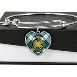 Scotstee Shop - Scotstee Shop Campbell Dress Clan Scotland Tartan Plaid Charm Bracelet Bangle Heart Jewelry Gift For Women