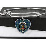Scotstee Shop - Scotstee Shop Baird Ancient Clan Scotland Tartan Plaid Charm Bracelet Bangle Heart Jewelry Gift For Women