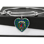 Scotstee Shop - Scotstee Shop Armstrong Hunting Clan Scotland Tartan Plaid Charm Bracelet Bangle Heart Jewelry Gift For Women